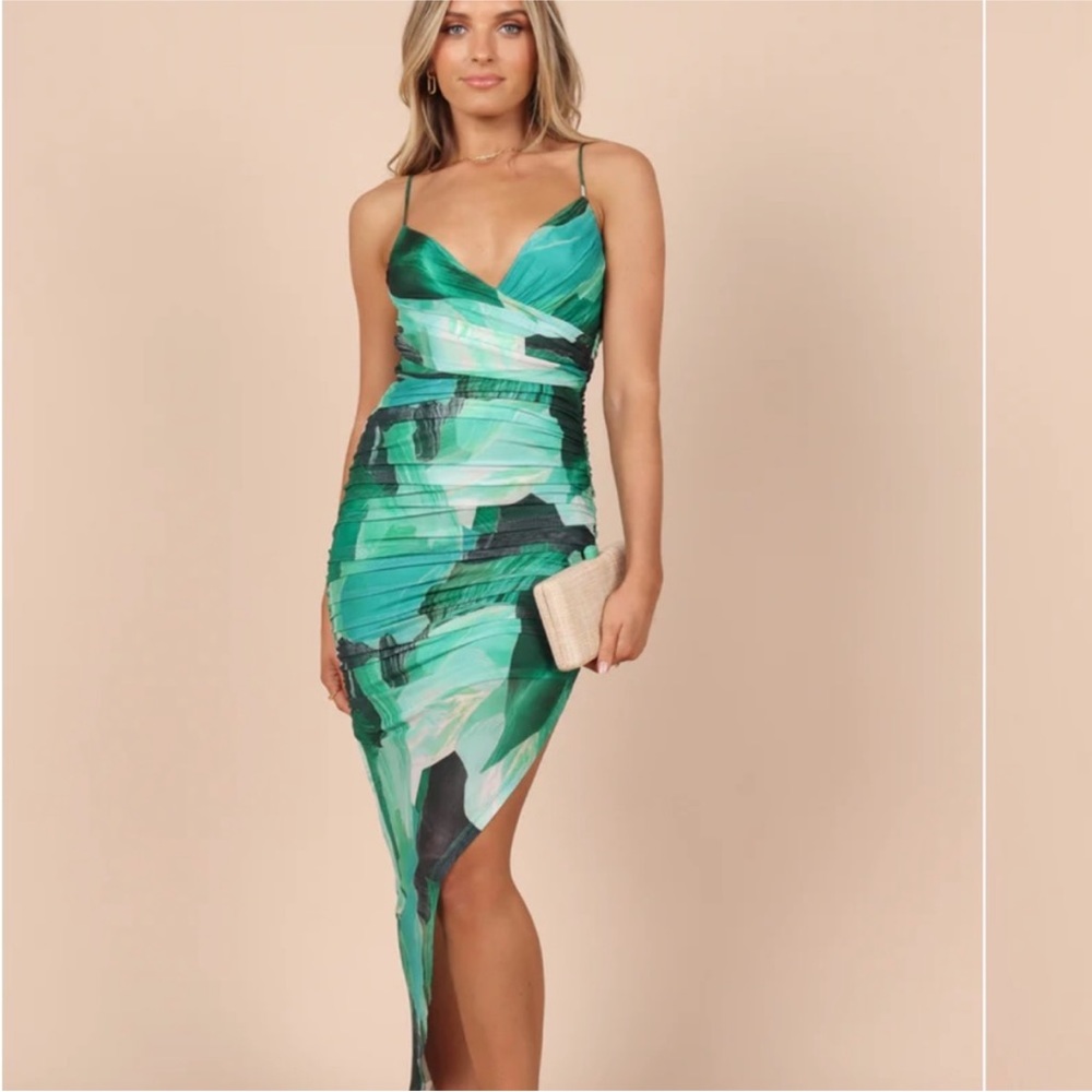 Petal & Pup Sway Asymmetrical Midi Dress - Green